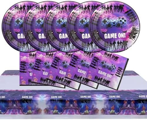 YLILILY Game Theme Partyware Set for Kids 20 Pieces