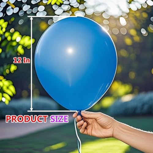 Thickened 12 Inch Birthday Balloons 100Pcs with Pump and Ribbon