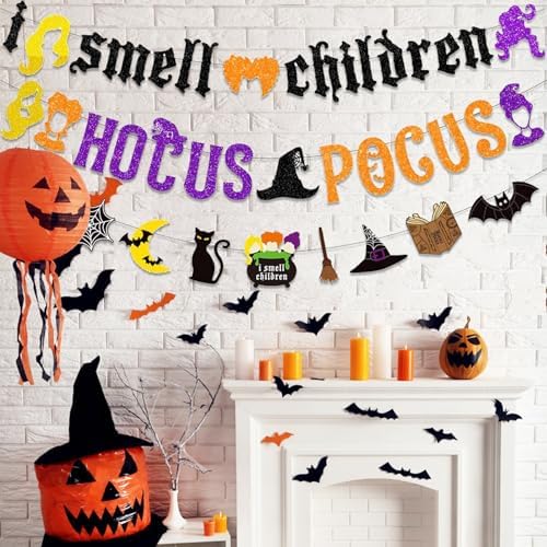 Glittery Hocus Pocus Halloween Banners 3 Pack