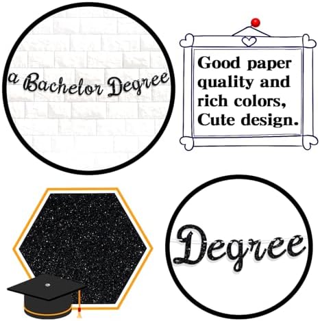 Badass Bachelor Degree Graduation Banner with Black Glitter