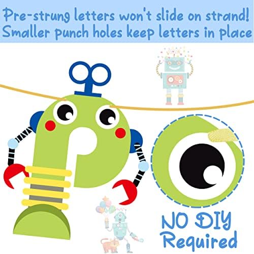 Robot Happy Birthday Banner Set - Fun Party Decor