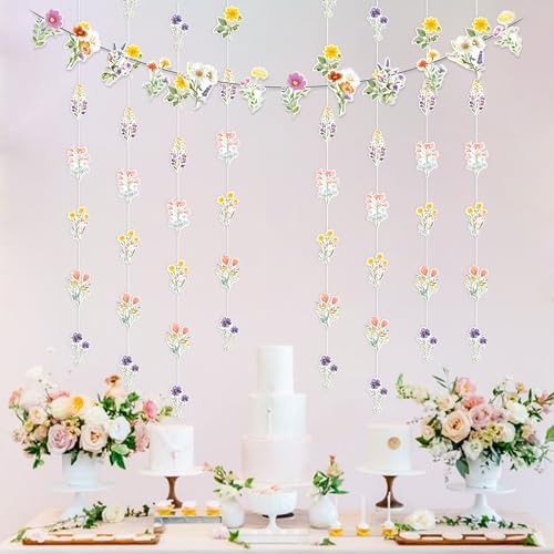 Wildflower Banner Decorations for Bridal Shower and Wedding Backdrop