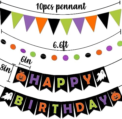 Saliyaa Halloween Birthday Decor Banners