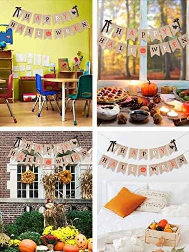 Mandala Crafts Happy Halloween Banner - 16 Letter Pennants Garland