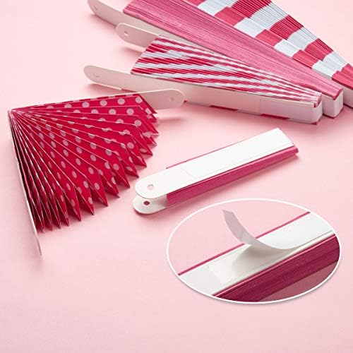 ONUPGO 12PCS Pink Fiesta Paper Fans Decorations