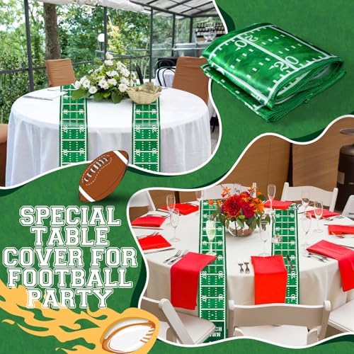 6 Pcs Football Themed Table Runner Set