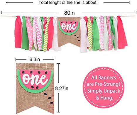 Watermelon Birthday High Chair Banner