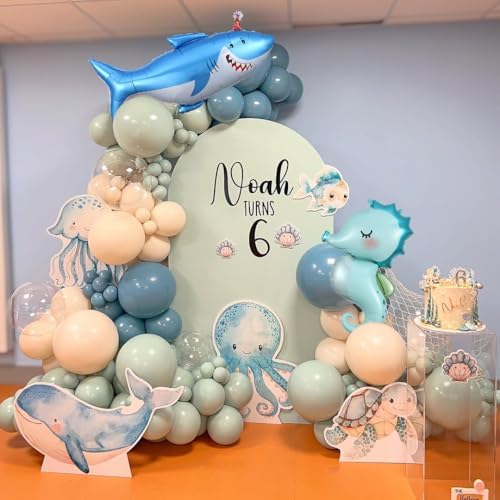 Enanal Ocean Party Balloon Arch Kit 154pcs