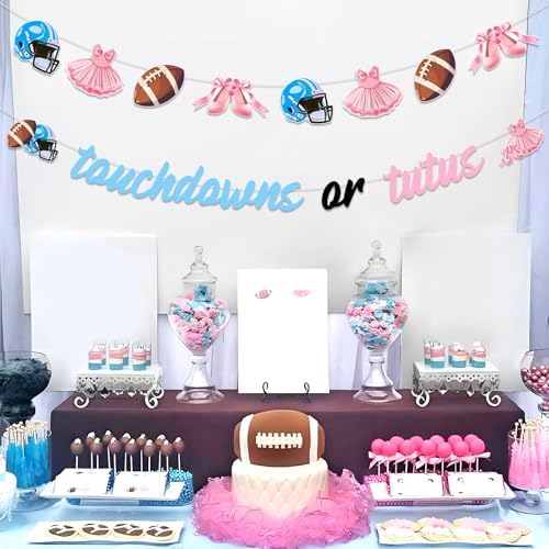Jollyboom Gender Reveal Football Tutus Banner and Garland Set