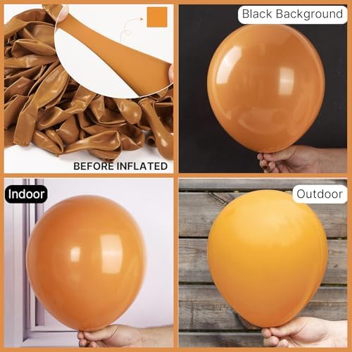 PartyWoo Burnt Orange Balloons 152 Pcs Arch Garland Kit
