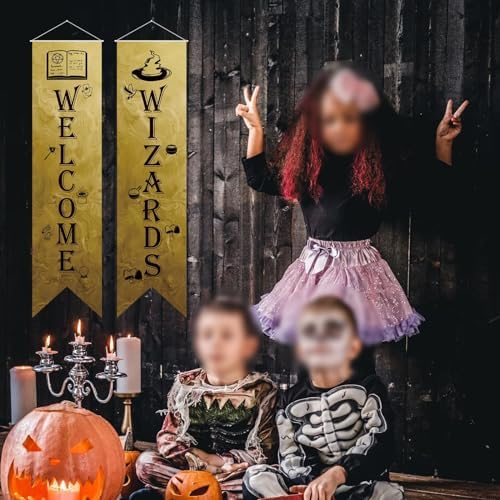 Wizard Door Signs Set of 2 Halloween Banners