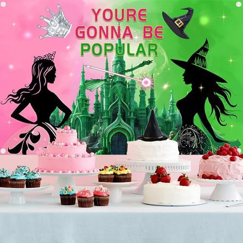 Witch Theme Backdrop Banner for Halloween Party Decorations