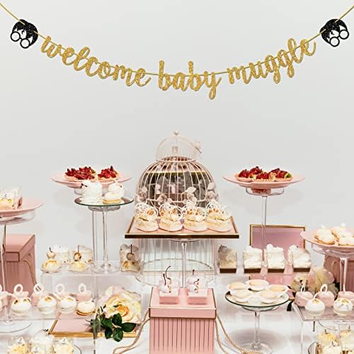 Welcome Baby Muggle Banner for Birthday Party Decorations