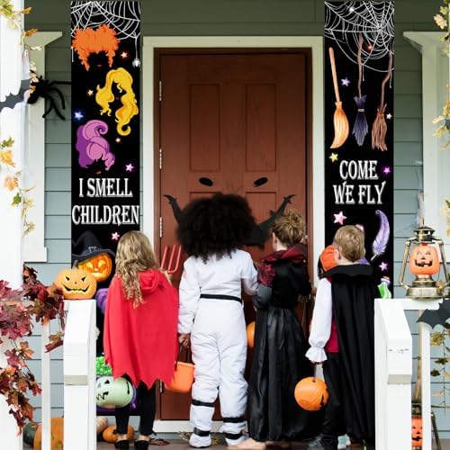 Halloween Porch Banner Signs Outdoor Decorations