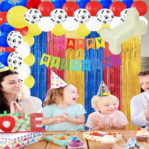 23Pcs Cartoon Paw Birthday Decorations for Kids Party