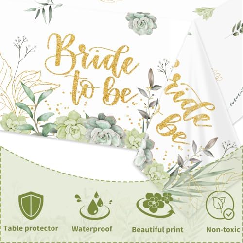 Sage Green Bridal Shower Tablecloths 3 Pack 54x108 Inch