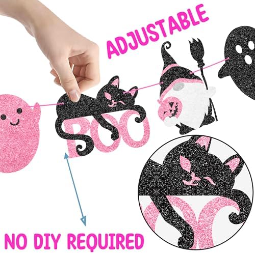 Halloween Boo Birthday Decor 2PCS Ghost Theme Banners