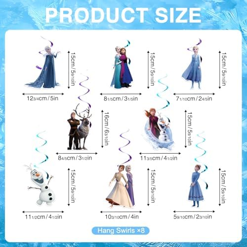 Cute Cartoon Birthday Decorations Banner and Swirls