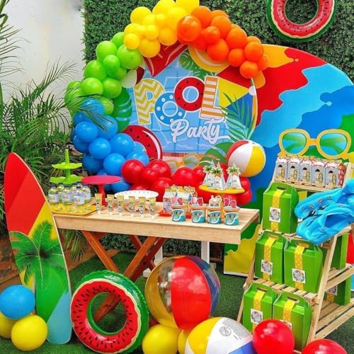 8Pcs Fruit Themed Balloons Pool Party Decorations