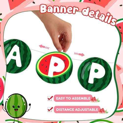 MotiMind Watermelon Birthday Banner Set