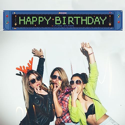 Gaming Birthday Banner 98 x 16 ft for Kids