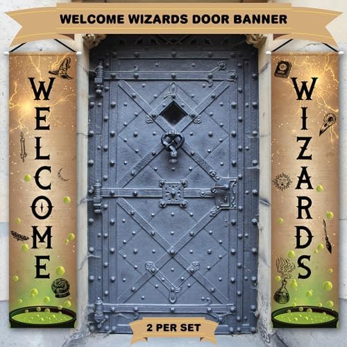 ArtCreativity Welcome Wizards Door Banner 2 Pack