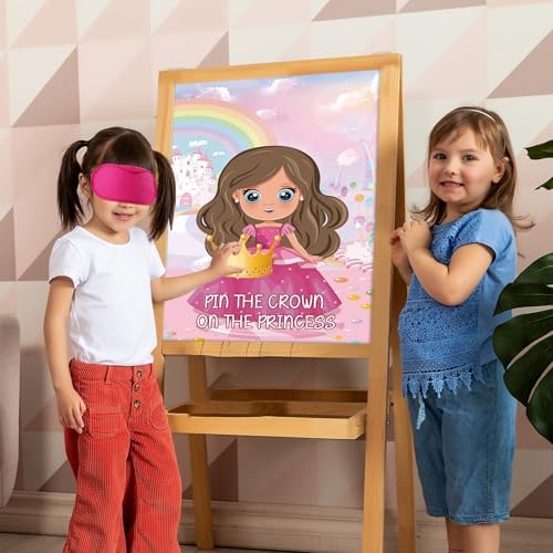 Hooqict Pin The Crown Princess Party Game Set