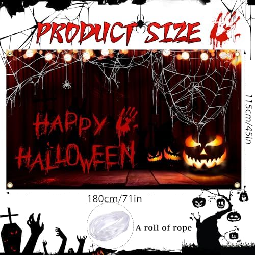 Happy Halloween Banner for Wall Decorations