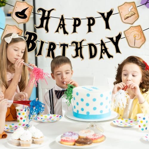 Wizard Themed Happy Birthday Banner Set
