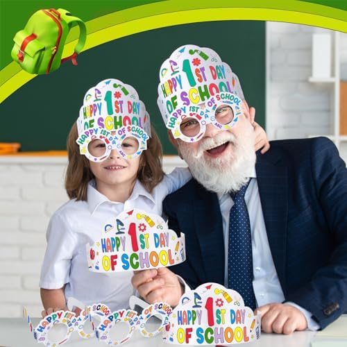 Yilloog 36 Pack First Day School Paper Crowns and Glasses