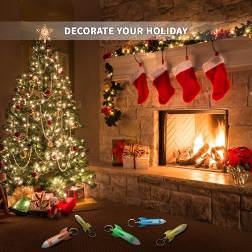 24 Pcs Helicopter LED Flashlight Keychain for Kids