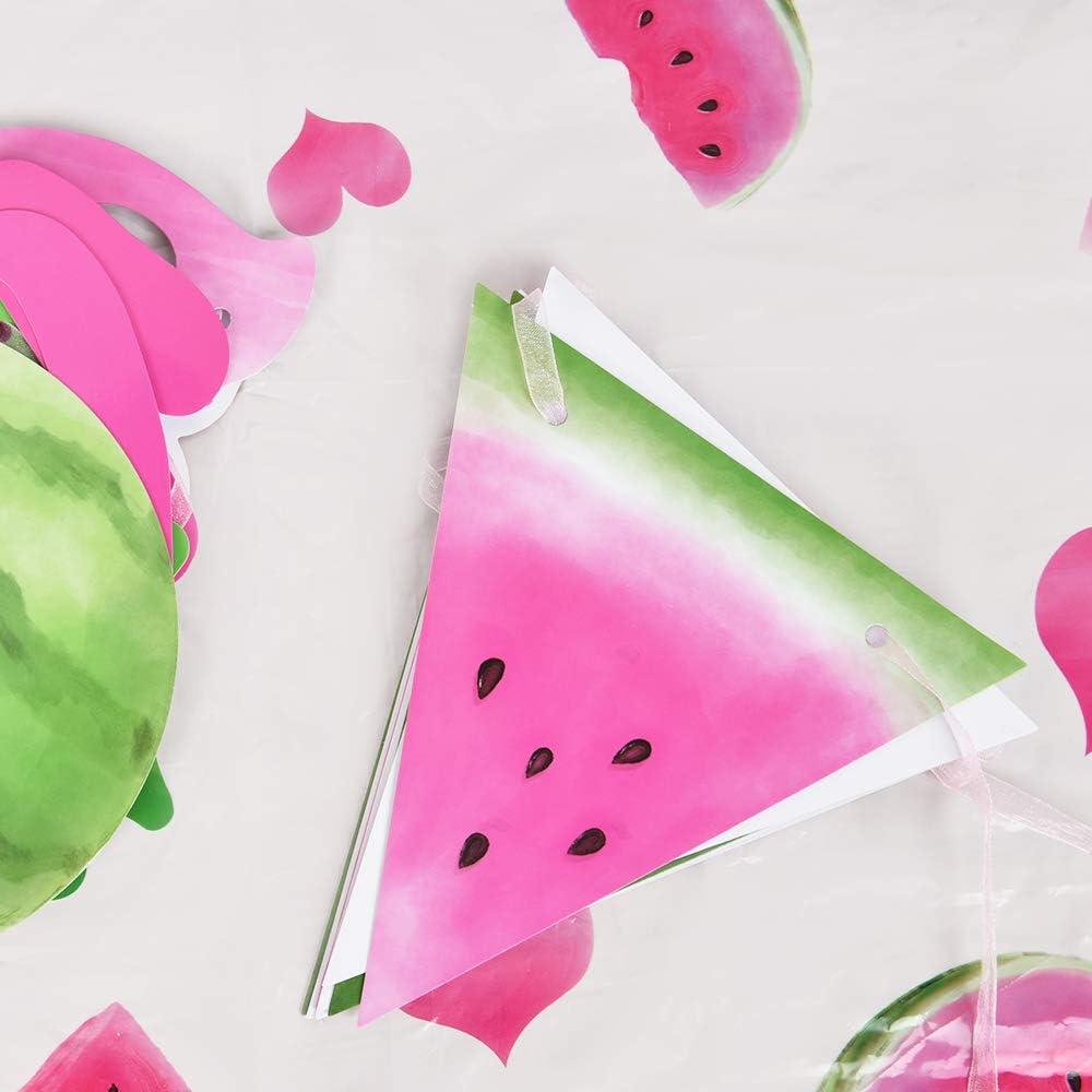 Watermelon Birthday Banner for Summer Kids Party Decor