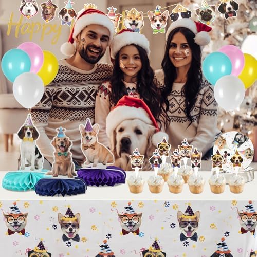 QILICHZ 165Pcs Dog Birthday Party Decorations