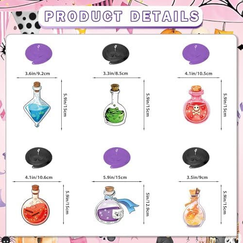 Potions Bar Banner Glitter Halloween Decorations