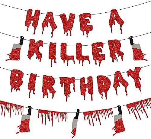 Saliyaa Halloween Horror Birthday Party Decorations Banner Set