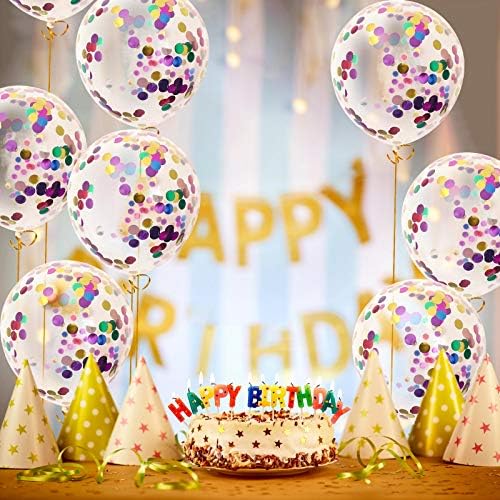 40pcs 12 Inch Transparent Confetti Balloons for Parties