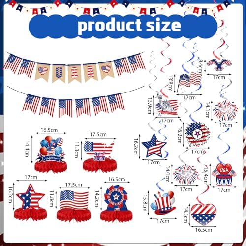 Blosssound 4th of July Decorations Set 27 Pcs