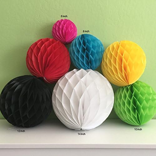 Allydrew 10 Inch Tissue Honeycomb Ball 3 Pack Black