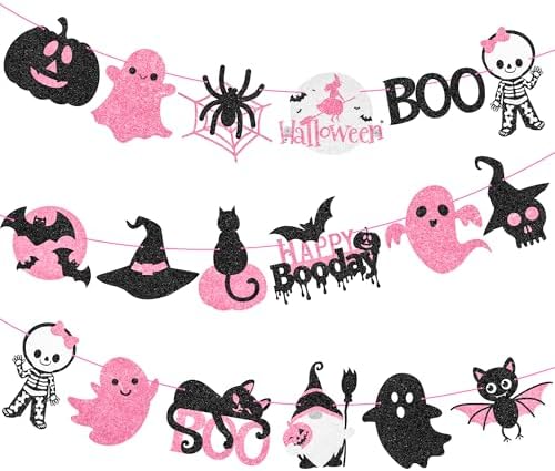 Halloween Boo Birthday Decor 2PCS Ghost Theme Banners