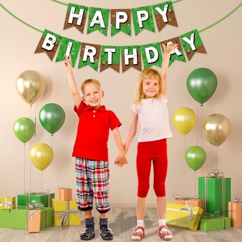 Pixel Happy Birthday Banner for Gamer Parties