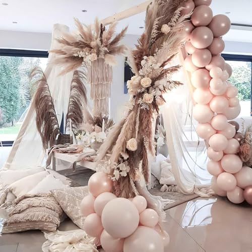 PartyWoo White Sand Balloons 142pcs Different Sizes Pack