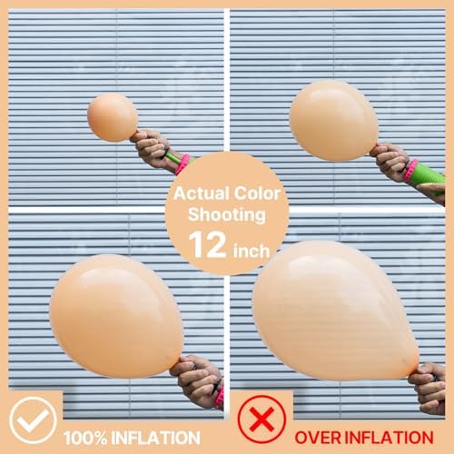 PartyWoo Apricot Balloons 140PCS for Party Decorations