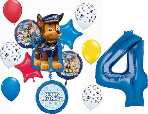 Anagram Paw Pups on Patrol 4th Birthday Balloon Decorations