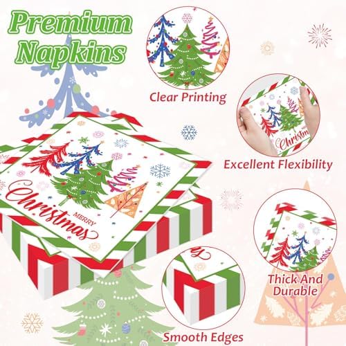 OBUSATT 96Pcs Christmas Party Supplies Set