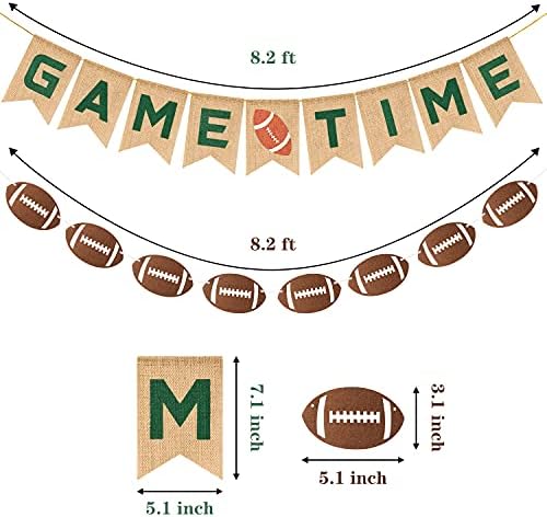 MALLMALL6 Football Banners 2pcs Game Time Decoration