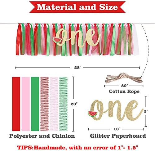 Watermelon Highchair Banner for Baby Party Theme Pull Flag