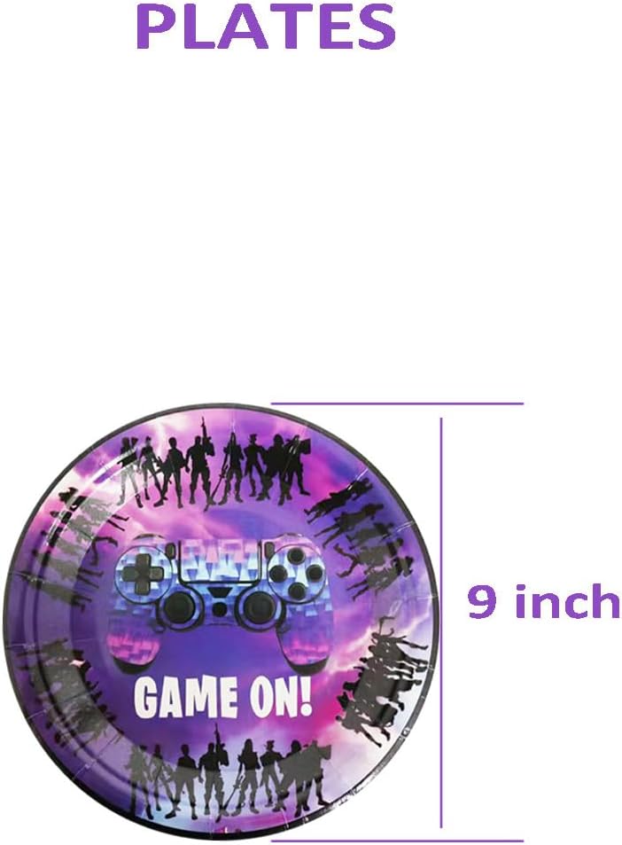 YLILILY Game Theme Partyware Set for Kids 20 Pieces
