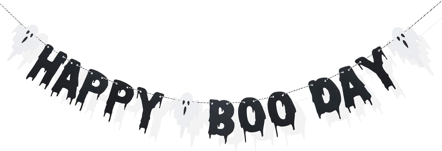 Happy Boo Day Banner Halloween Decor