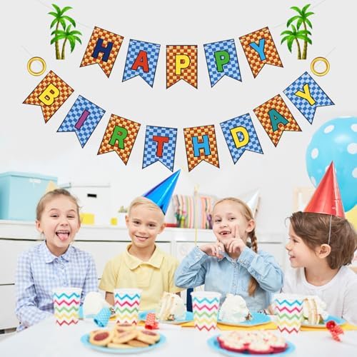 Happy Birthday Banner Decorations with Hedgehog Theme