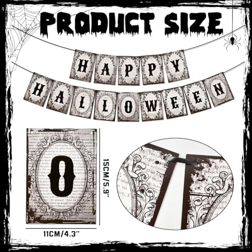 Gothic Halloween Banner with Happy Halloween Text